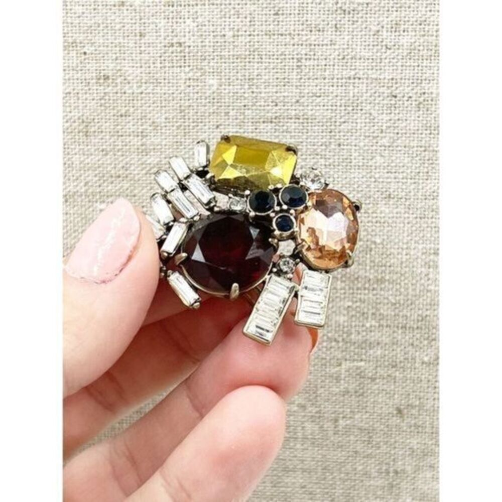 BANANA REPUBLIC Multicolor Gemstone Pin Brooch